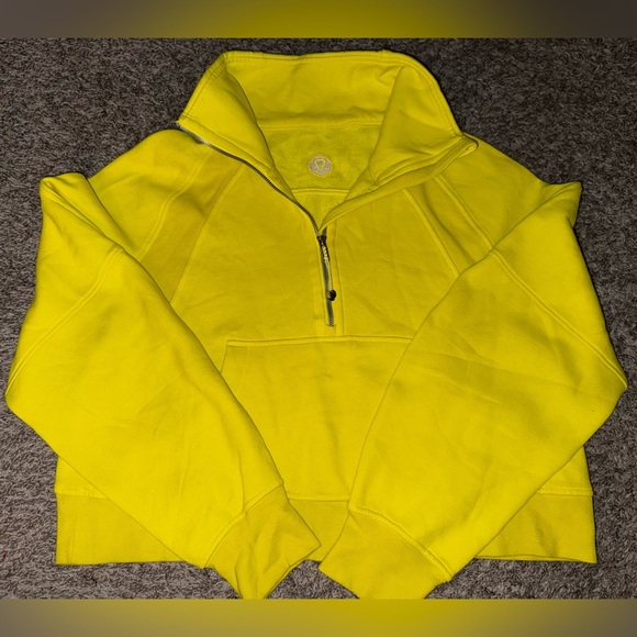 Women’s Lululemon Scuba Funnel Half-Zip Sonic Yellow Size Size M/L - Picture 1 of 16